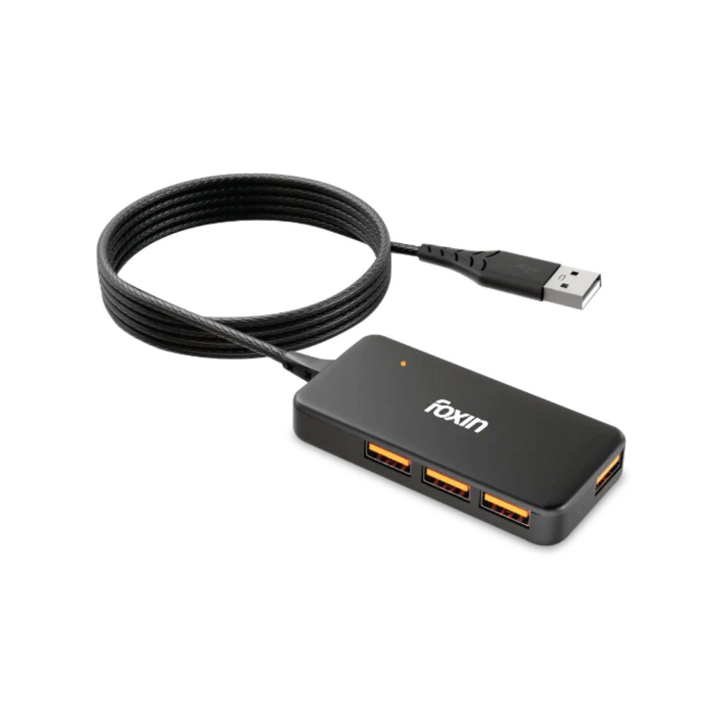 Foxin 4 Port USB Hub 2.0 with 1.5m Cable FUH 002